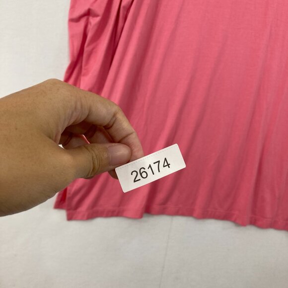 New NYDJ size XL Pink Cold Shoulder Stretch Knit 3/4 Sleeve Blouse Comfy Elegant - Picture 10 of 10